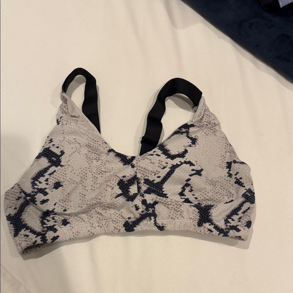 Snakeskin Print Sports Bra